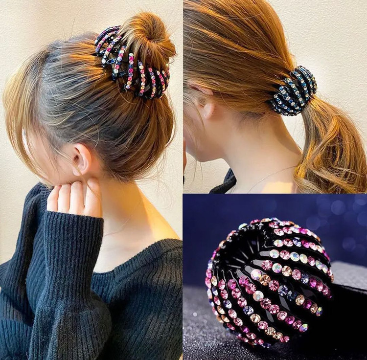 گیره تاشو رنگی نگینی