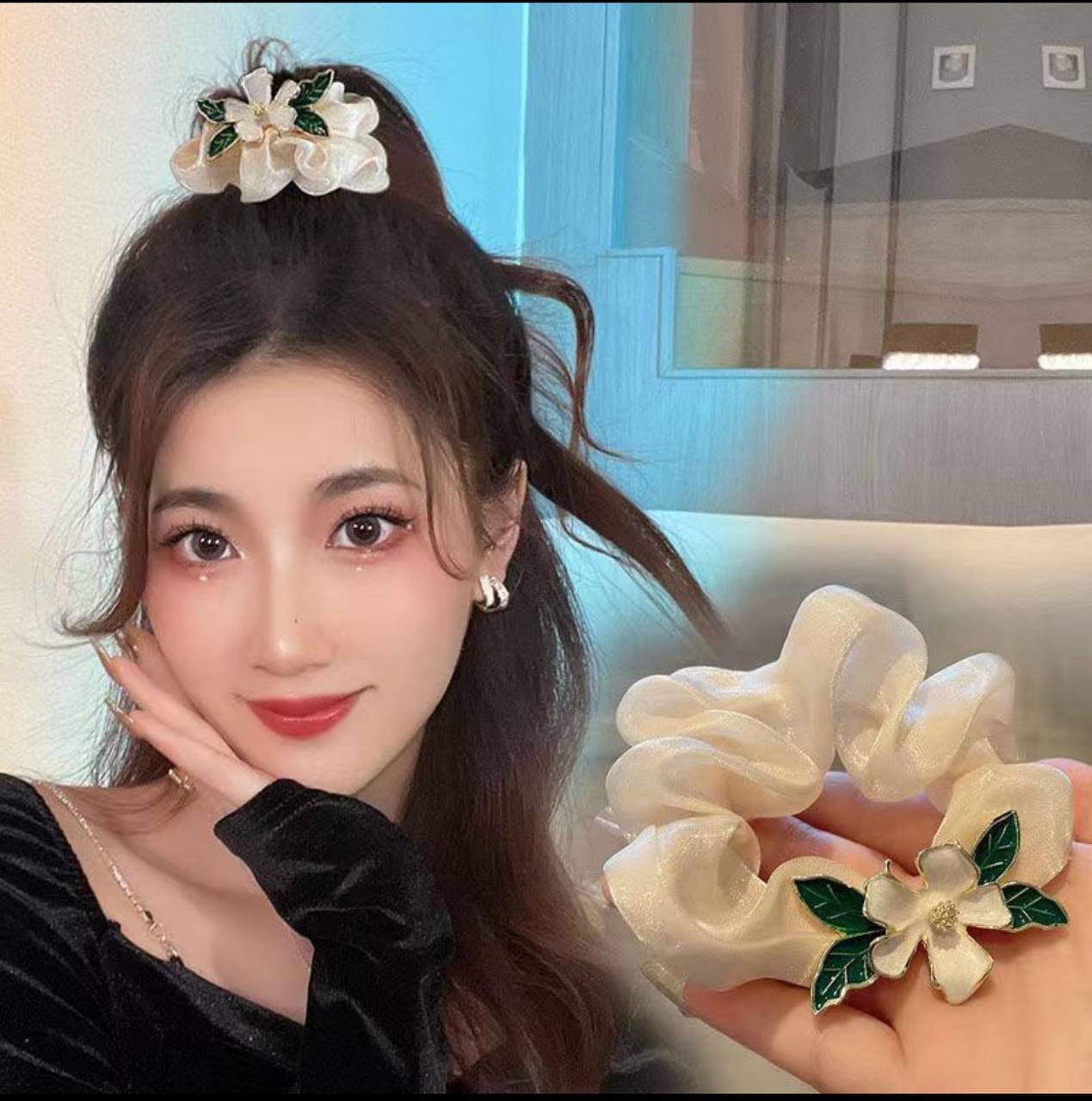 کش مو ساتن سگک دار