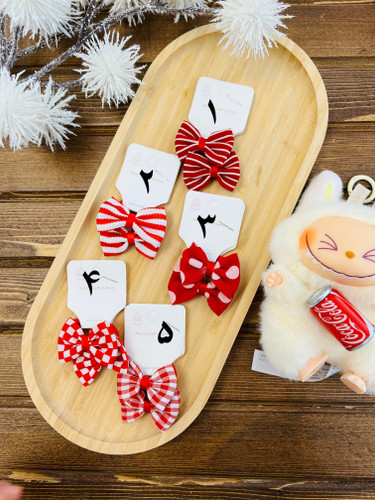 کش مو پاپیون دو عددی قرمز