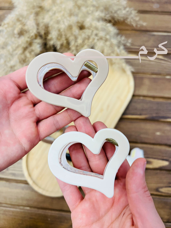 کلیپس اکرولیکی طرح قلب۶سانتی نشکن کرم